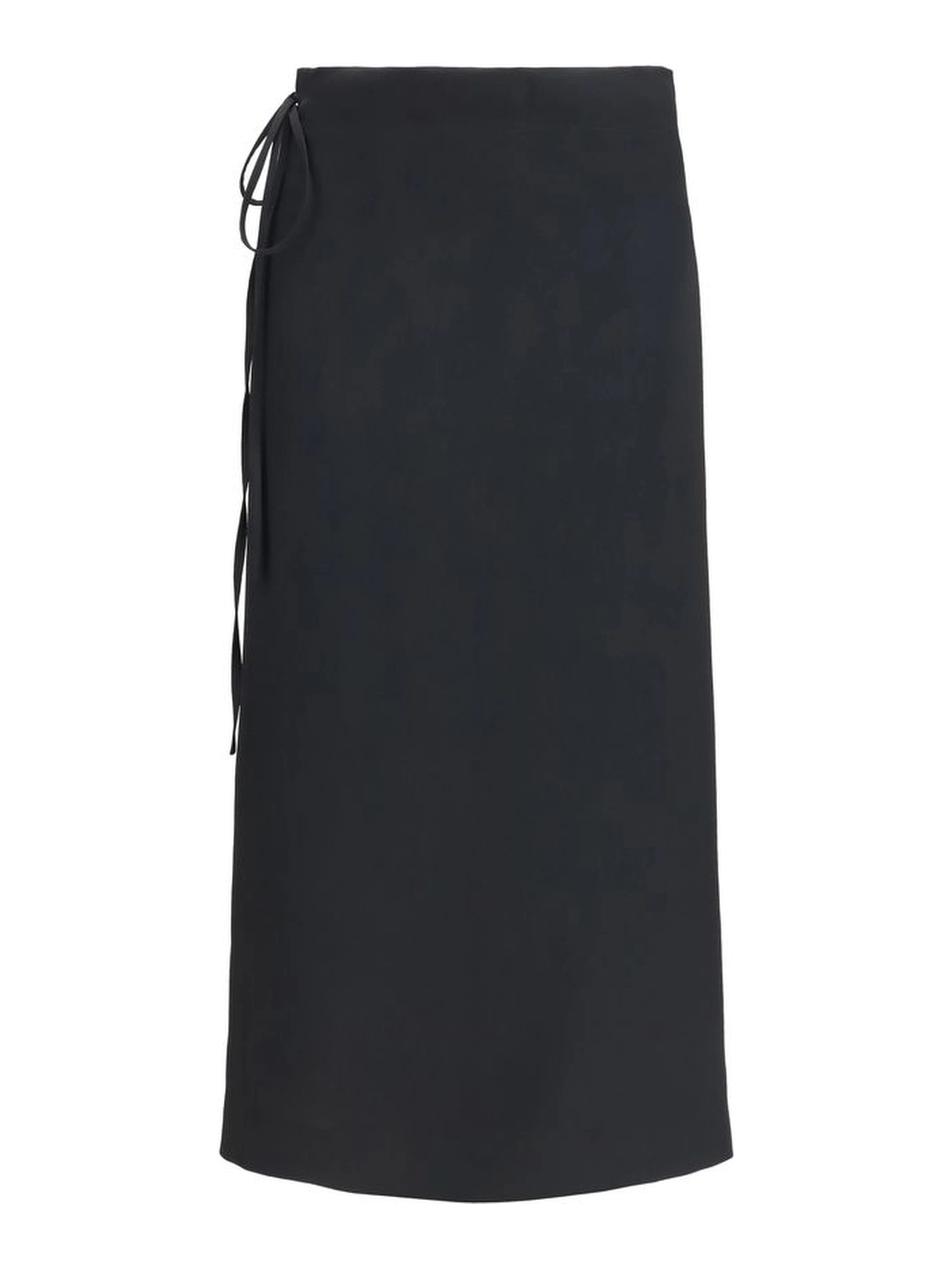 Black Viscose Long Skirt