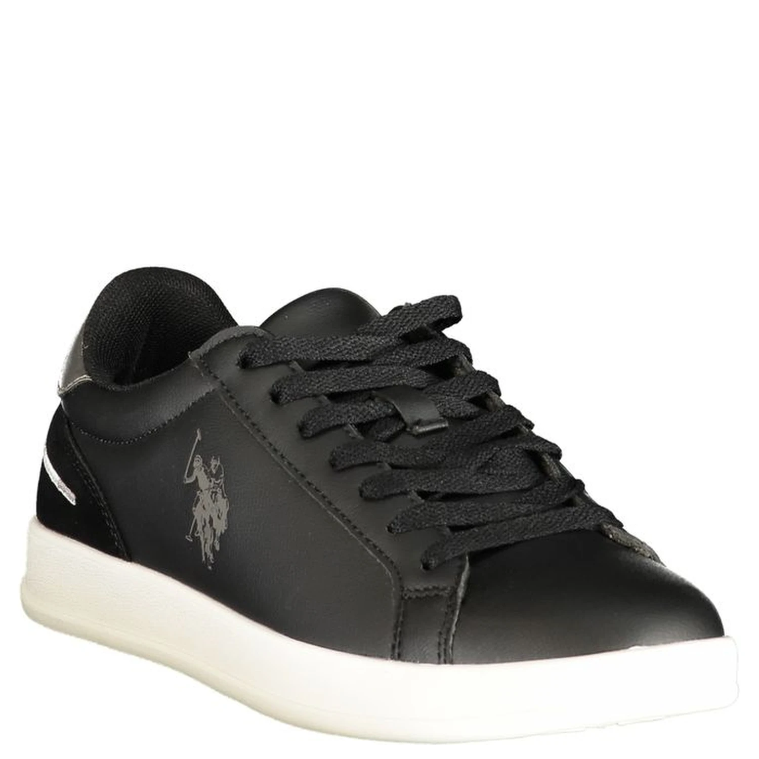 Black Polyurethane Women's Sneaker