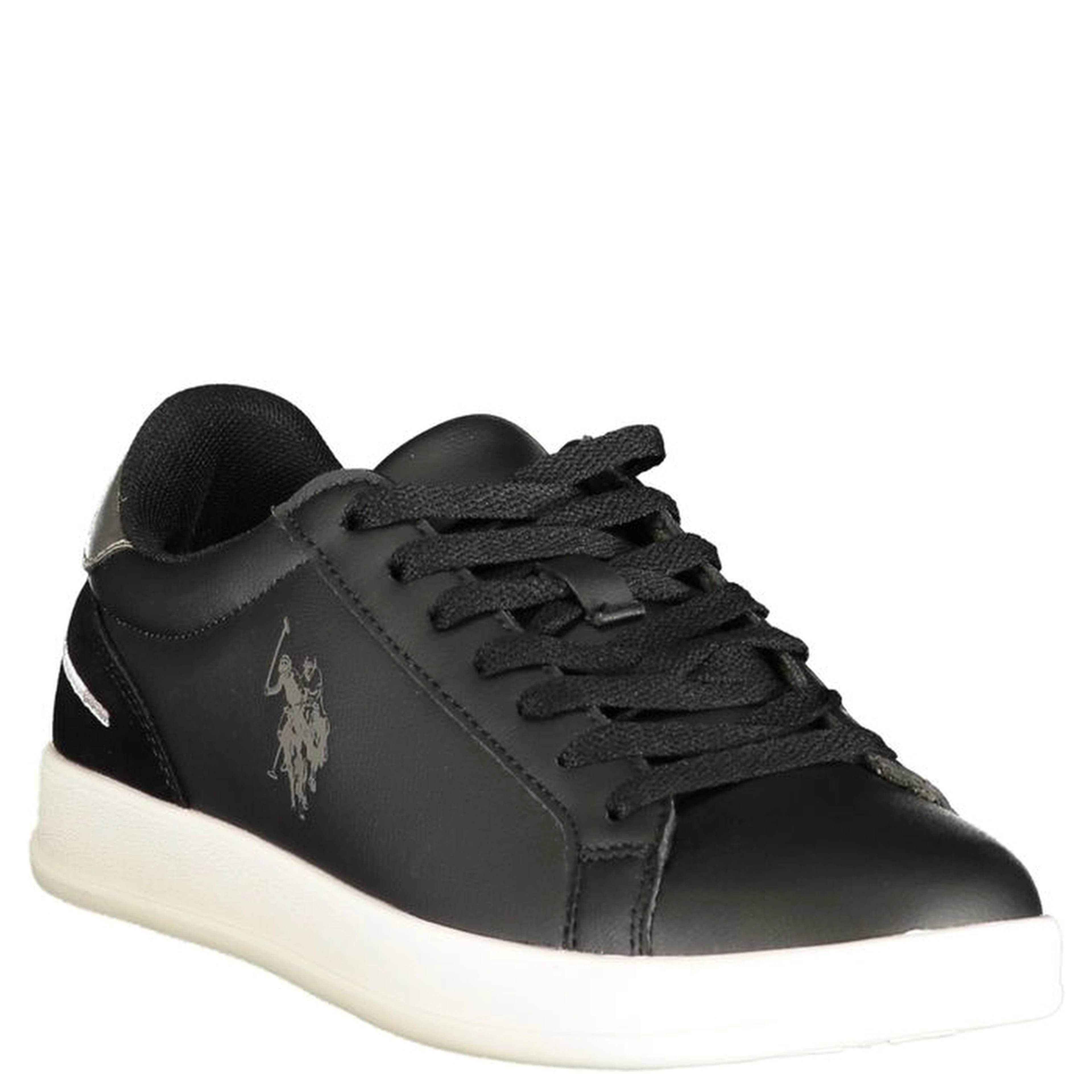 Black Polyurethane Women's Sneaker