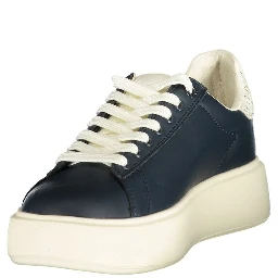 Blue Polyurethane Womens Sneaker
