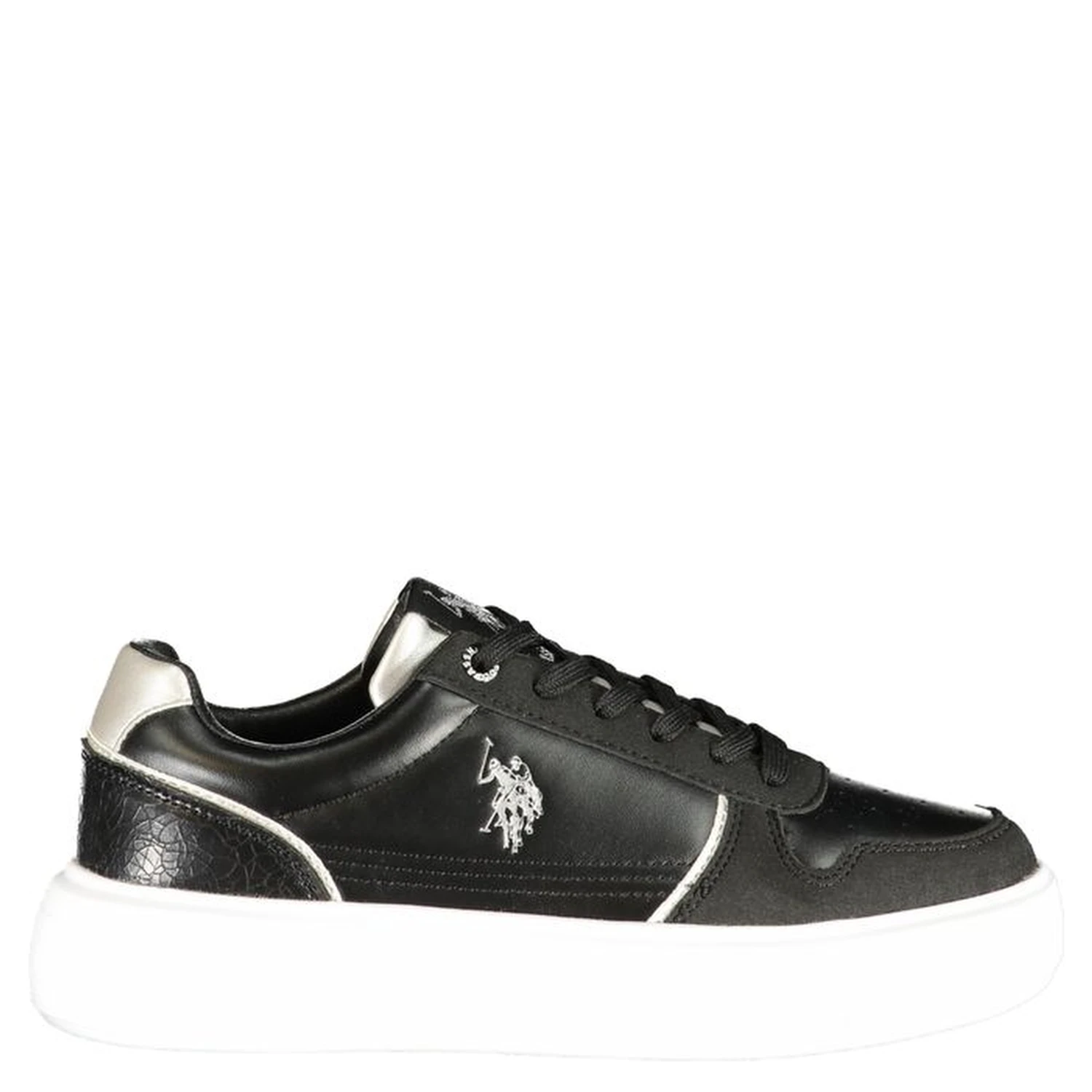 Black Polyurethane Women's Sneaker