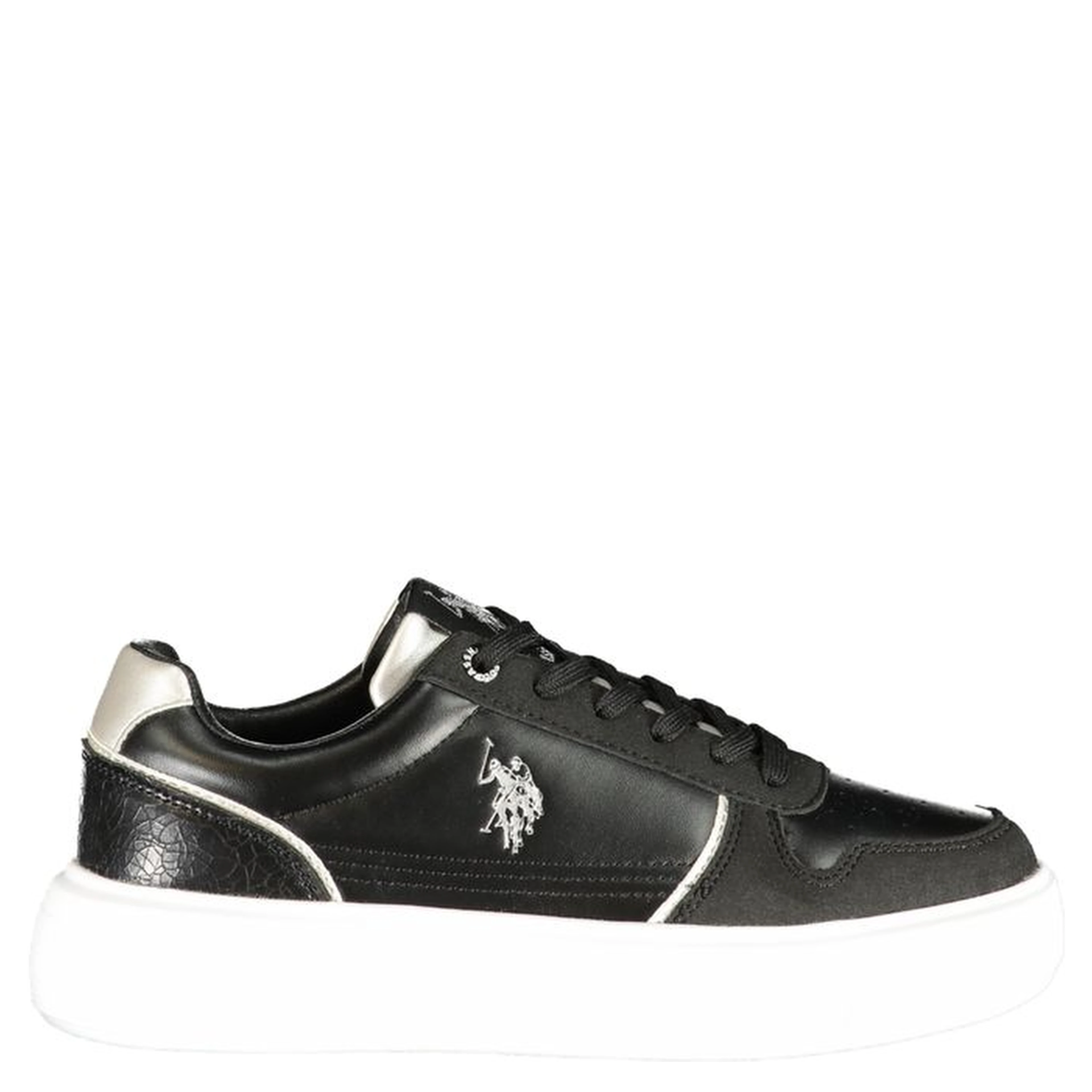 Black Polyurethane Women's Sneaker