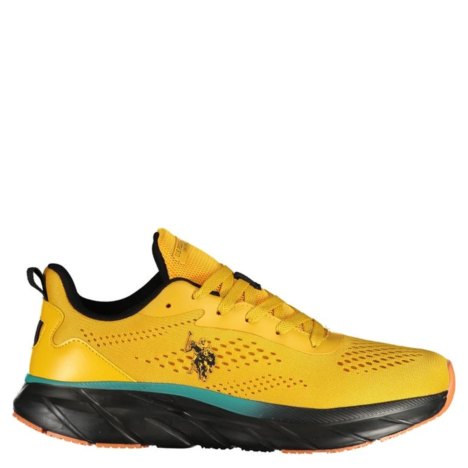 Yellow Polyester Men's Sneaker