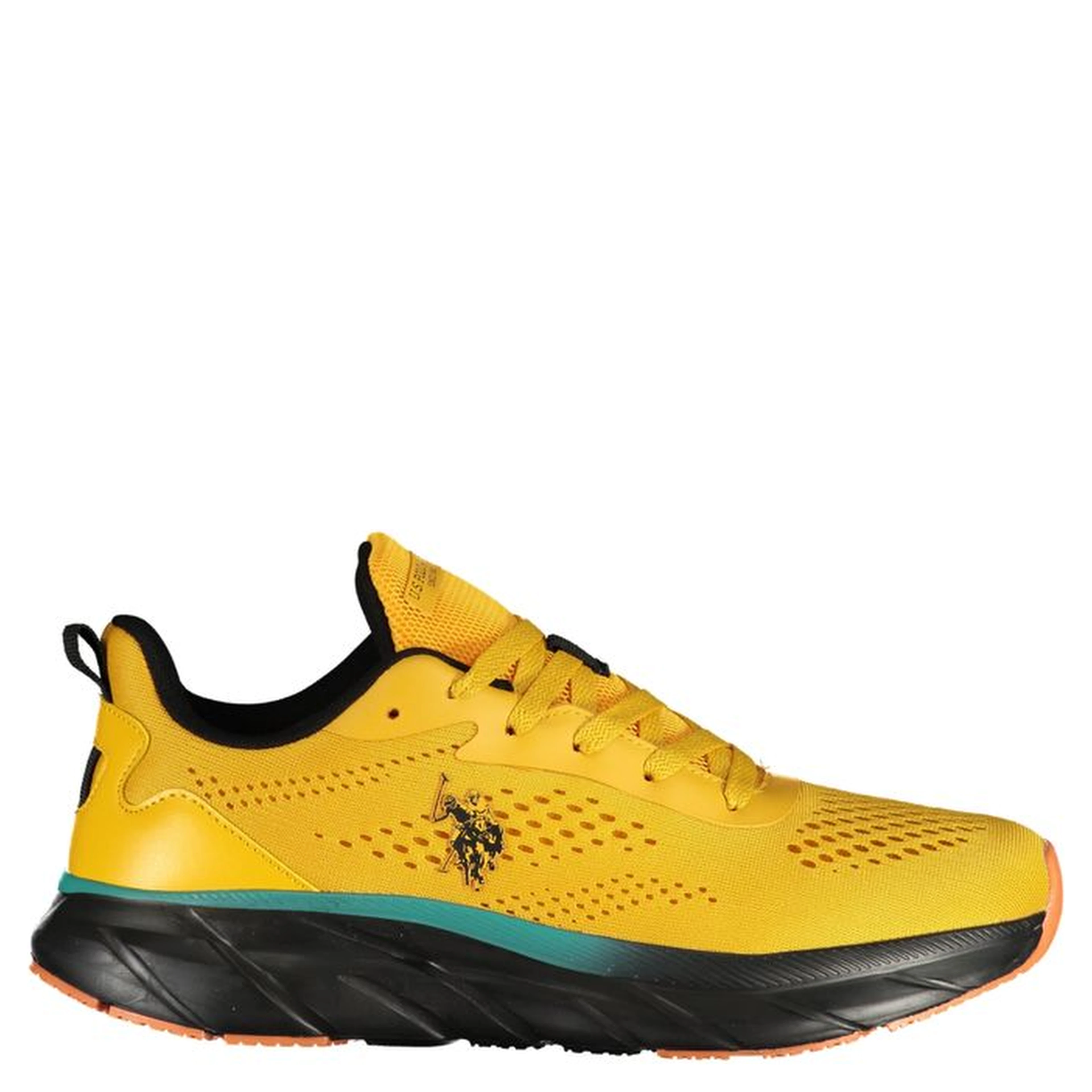 Yellow Polyester Men's Sneaker