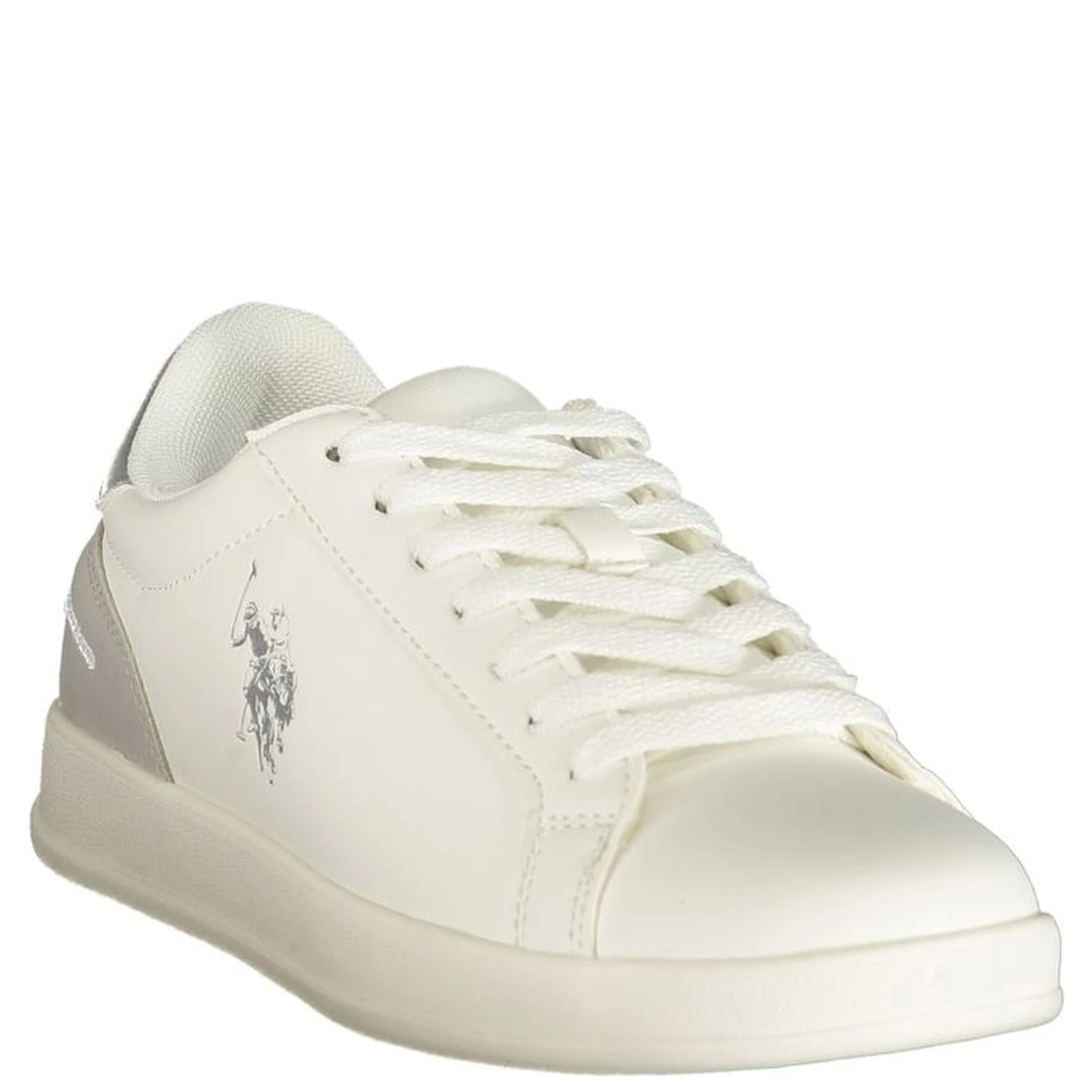 "White Polyurethane Women's Sneaker"