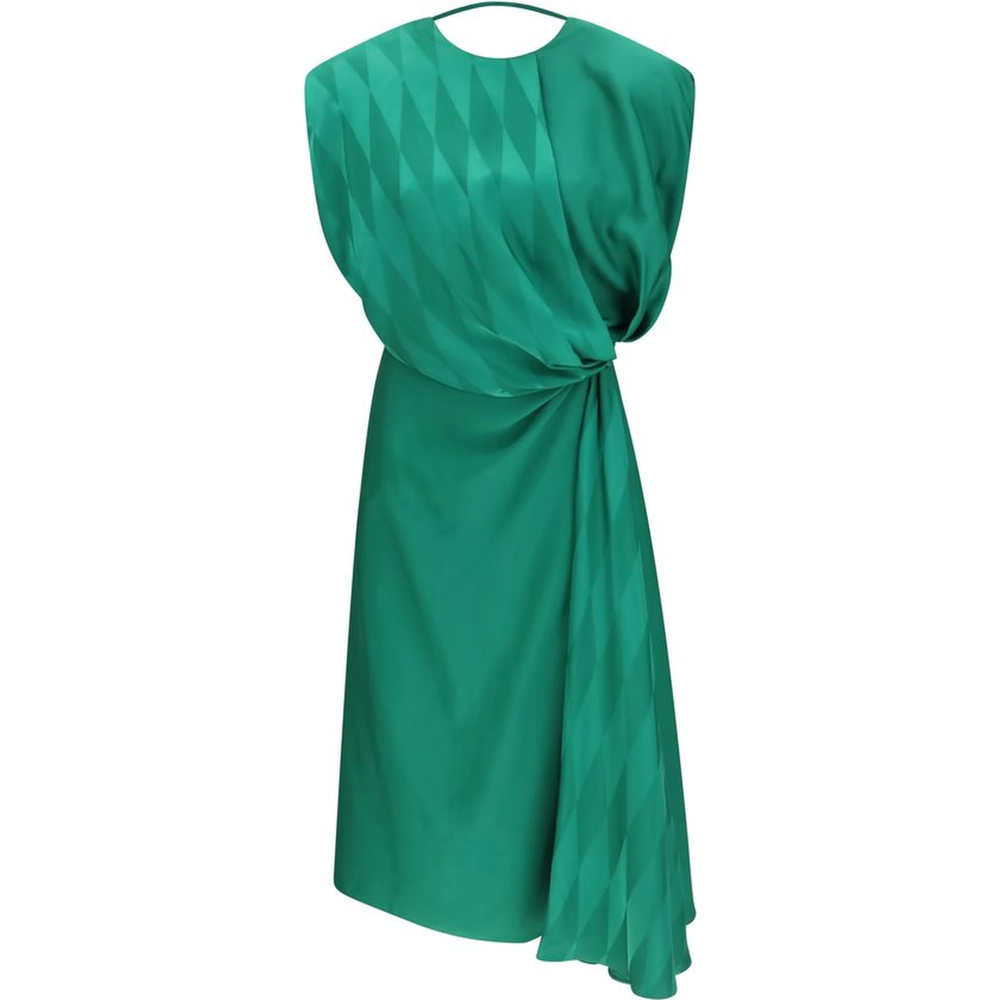 Bicolor Silk Casual Dress