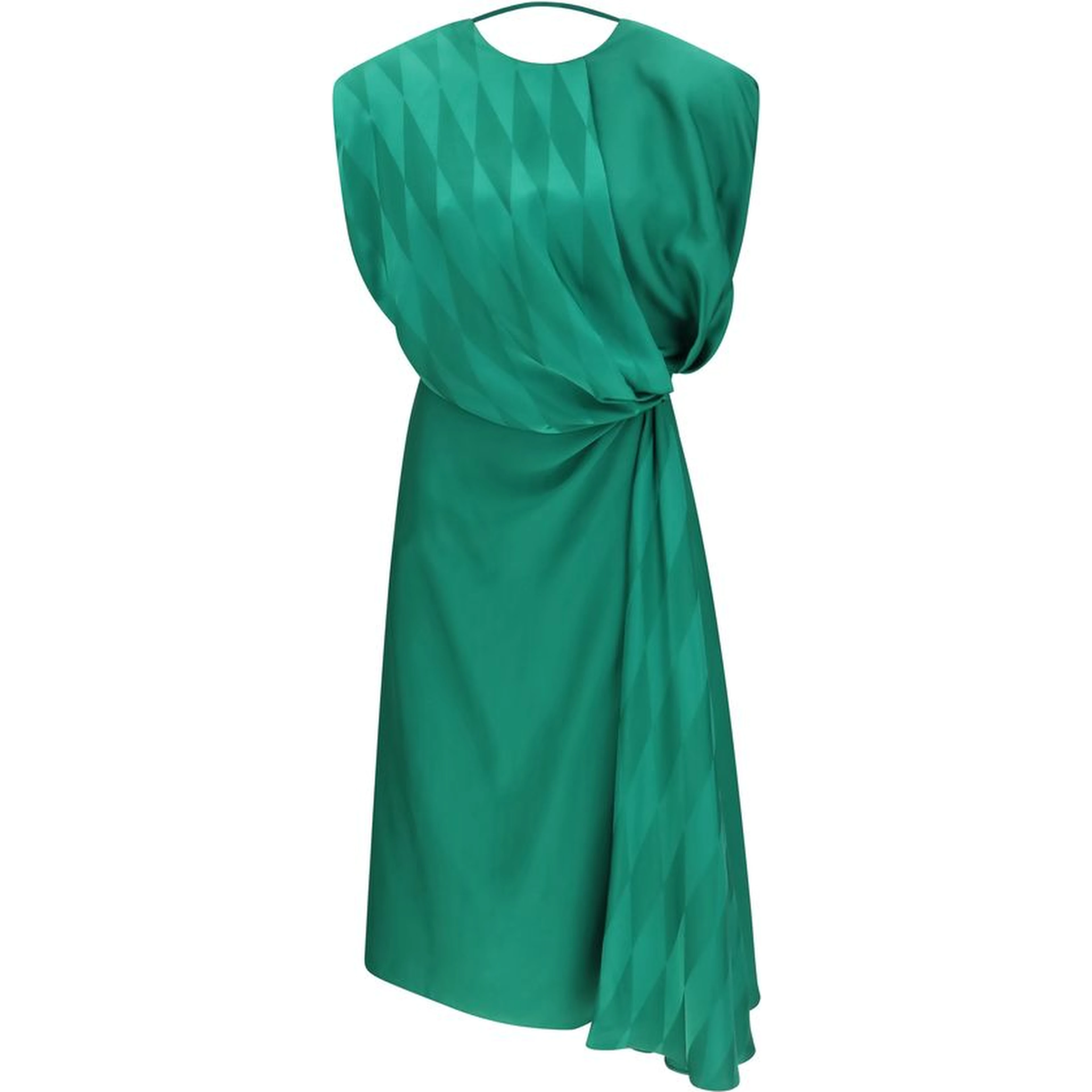 Bicolor Silk Casual Dress