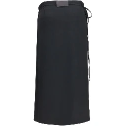 Black Viscose Long Skirt