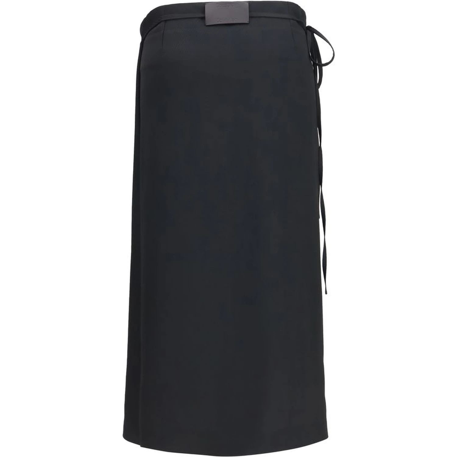 Black Viscose Long Skirt