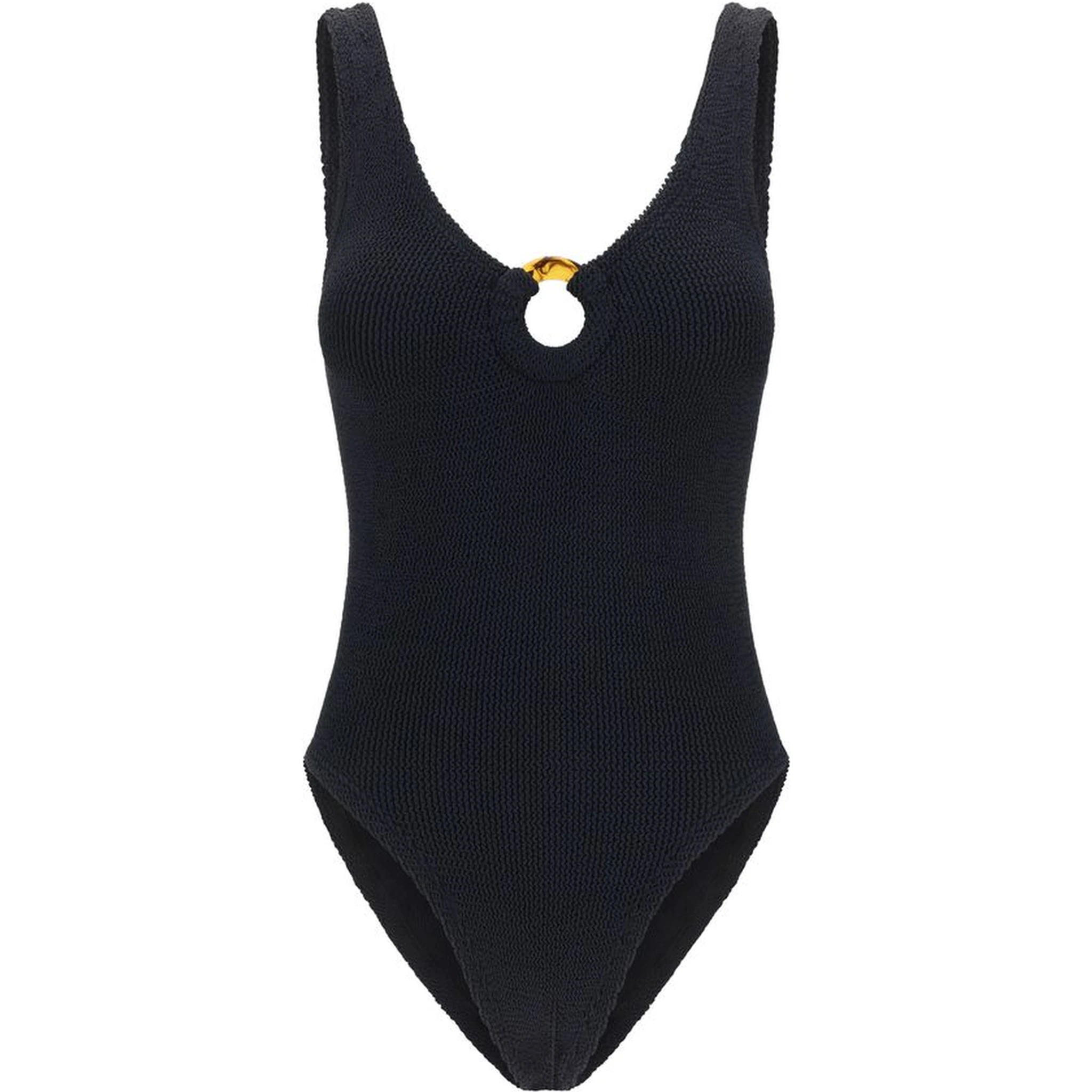 Black Polyamide One-Piece Swimsuit