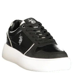 Black Polyurethane Women's Sneaker