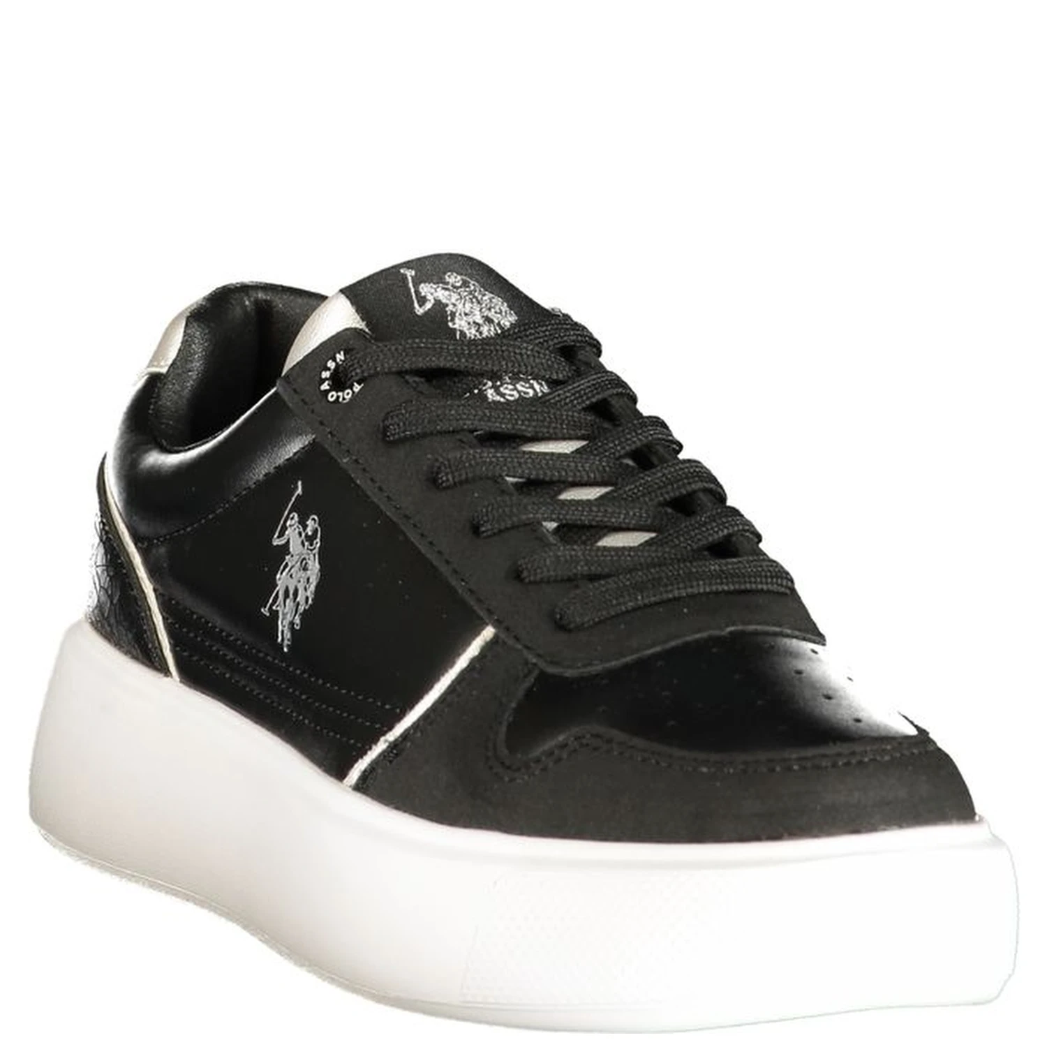 Black Polyurethane Women's Sneaker