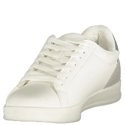 "White Polyurethane Women's Sneaker"