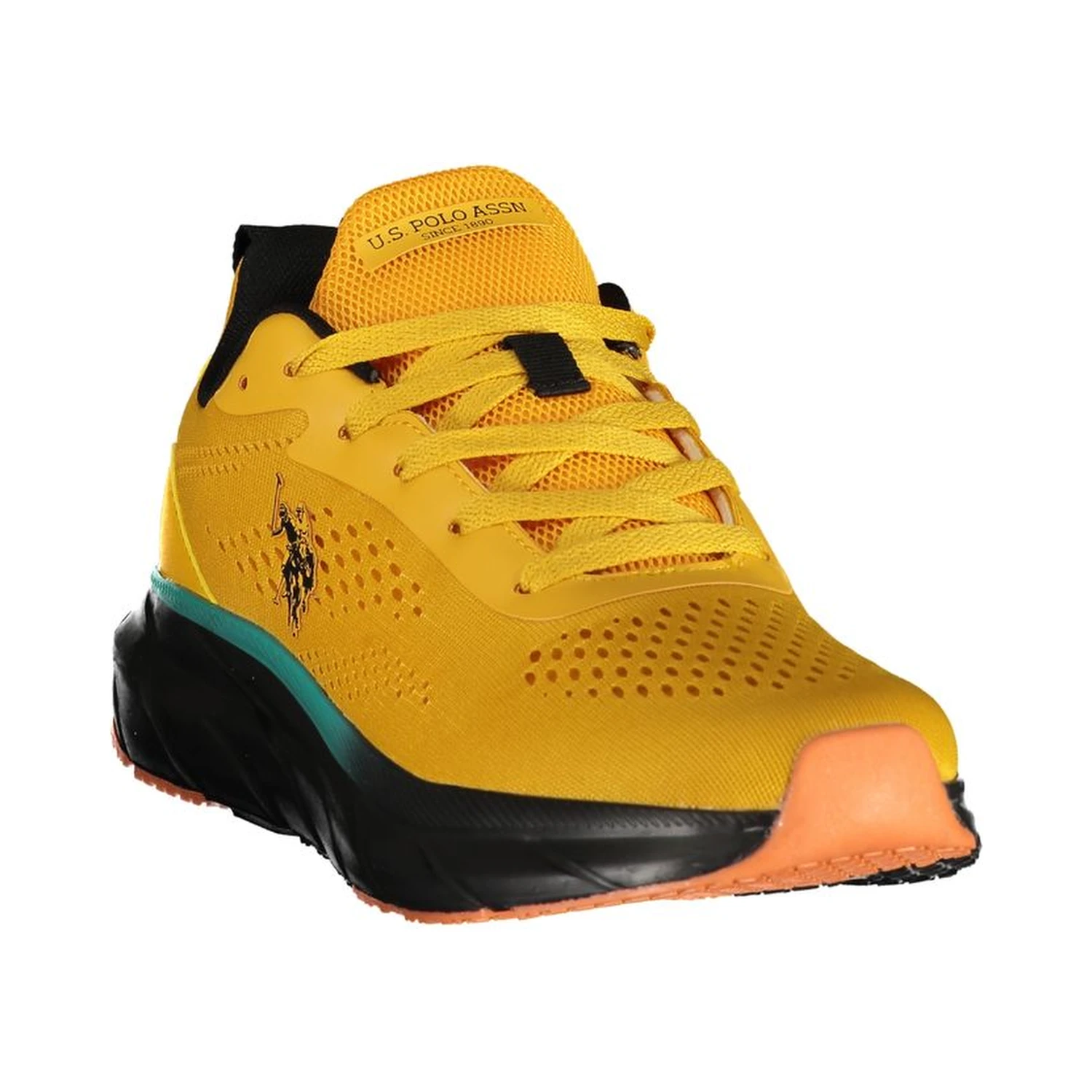 Yellow Polyester Men's Sneaker