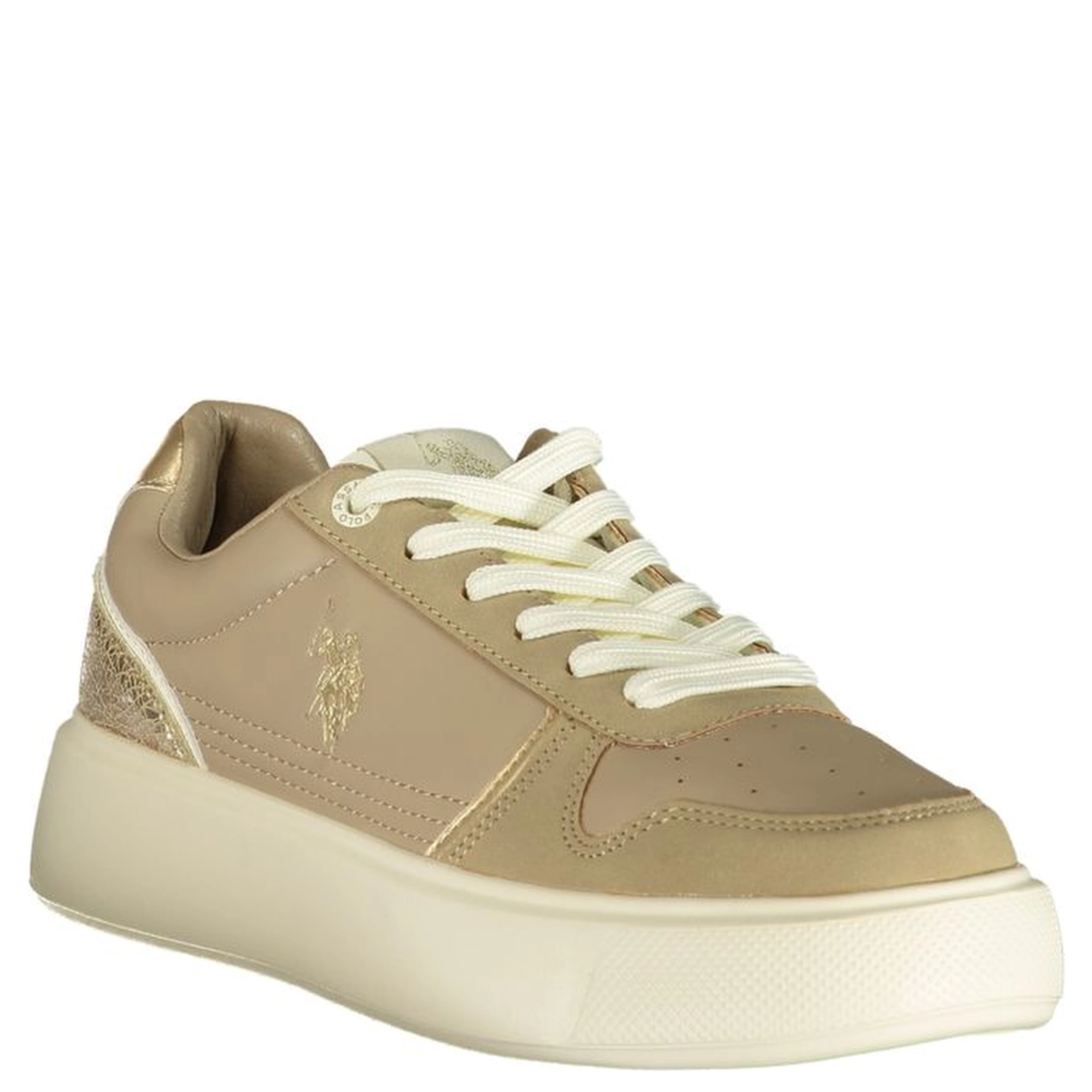 Beige Polyurethane Women's Sneaker