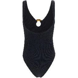 Black Polyamide One-Piece Swimsuit