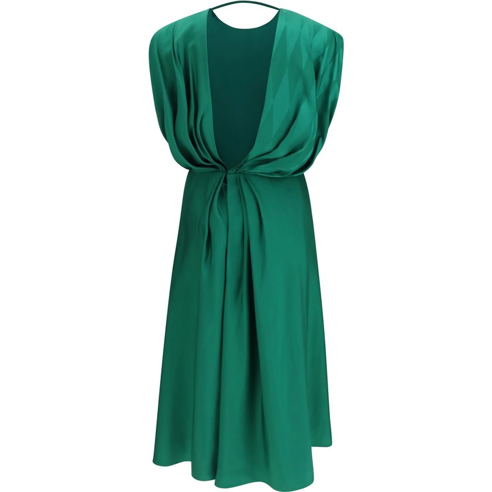 Bicolor Silk Casual Dress