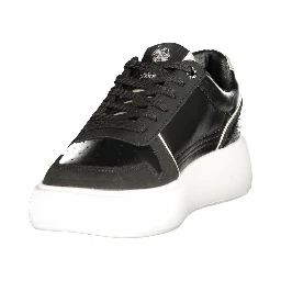 Black Polyurethane Women's Sneaker