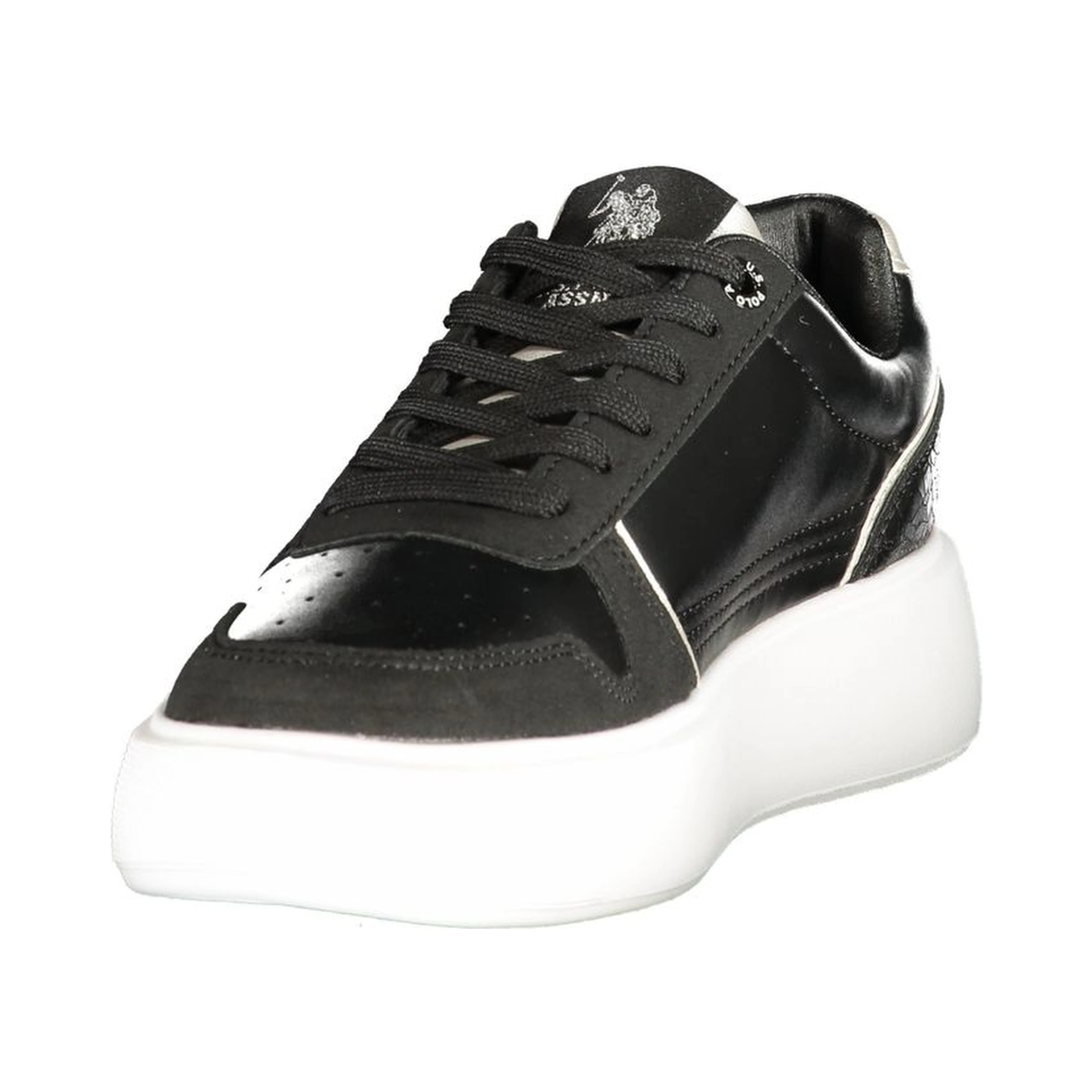 Black Polyurethane Women's Sneaker