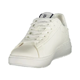 White Polyester Women's Sneaker