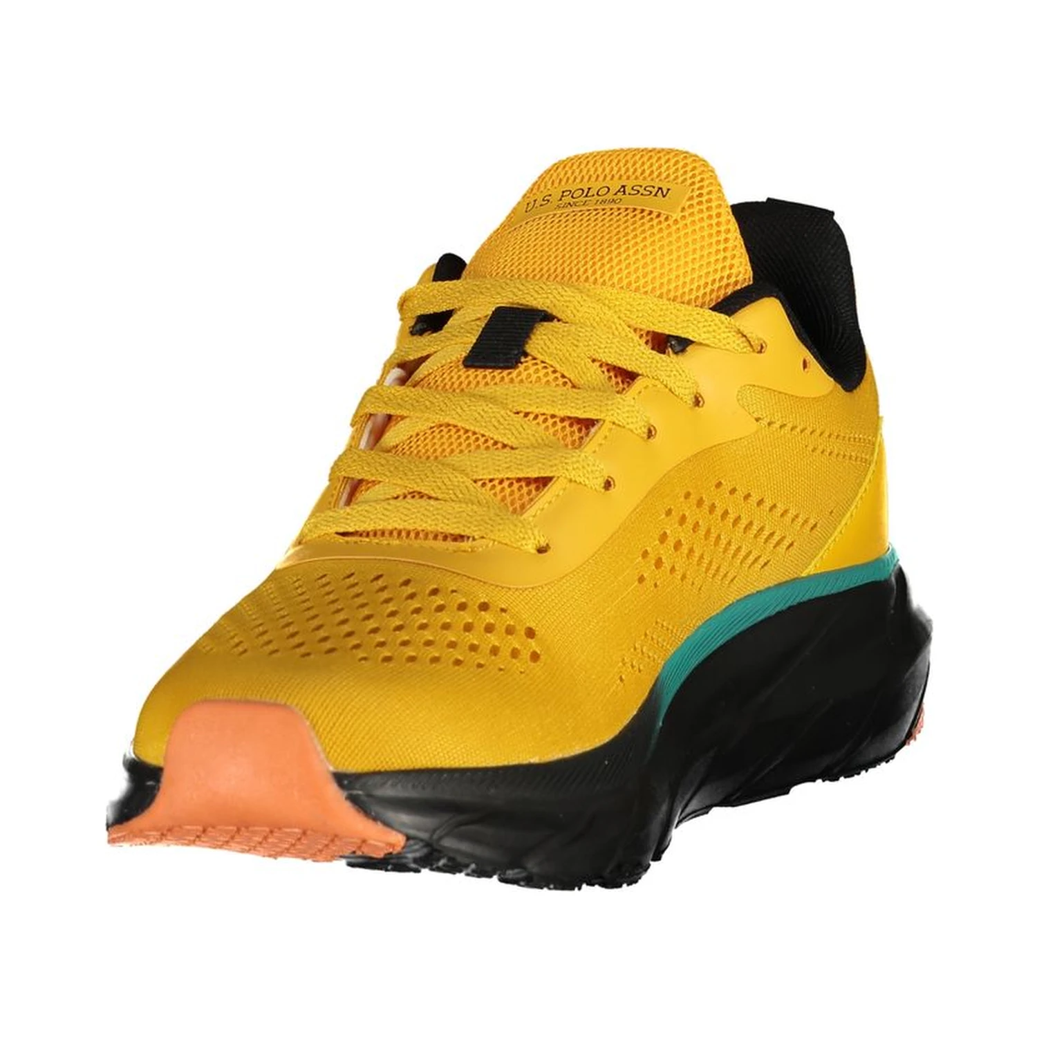 Yellow Polyester Men's Sneaker