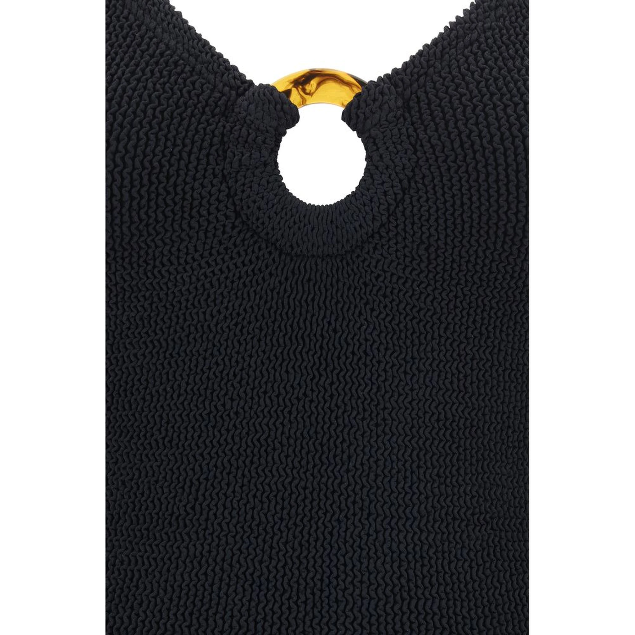 Black Polyamide One-Piece Swimsuit