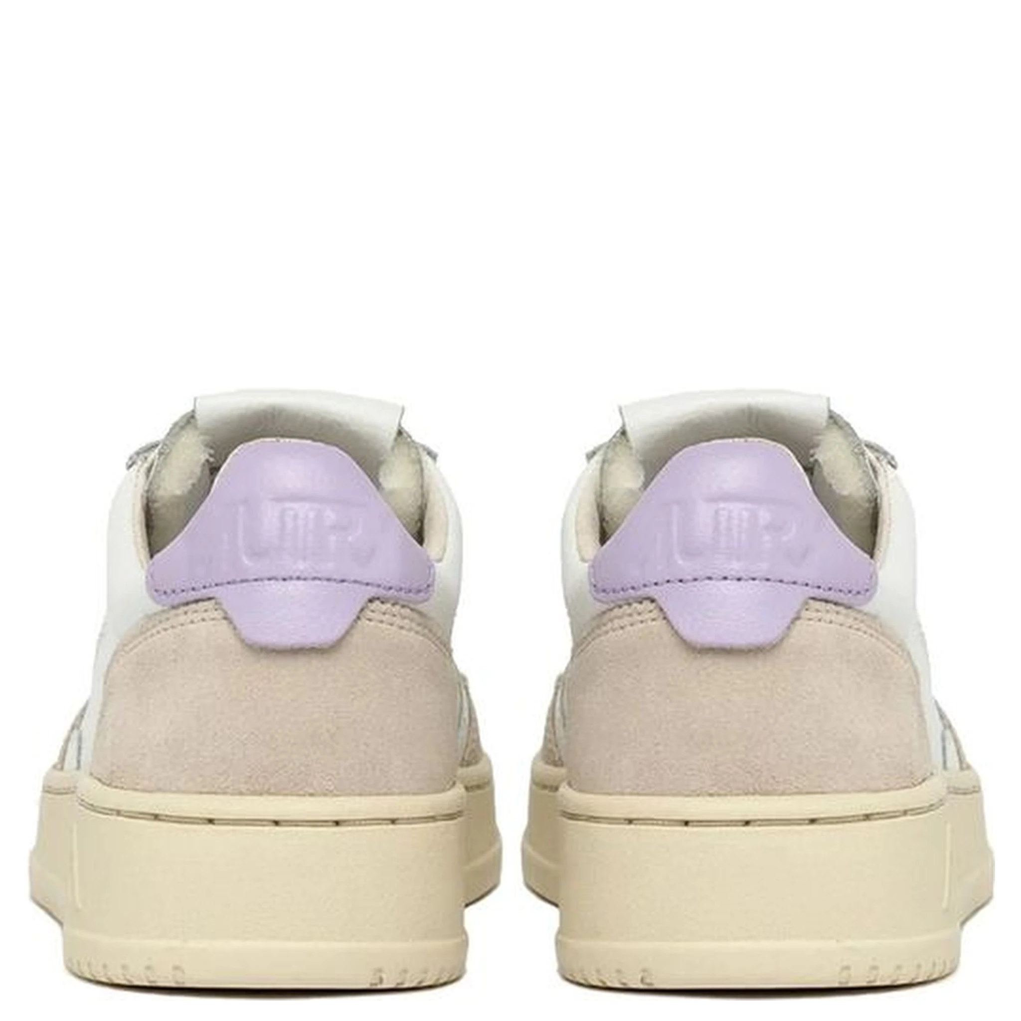 White Leather Low Top Sneakers