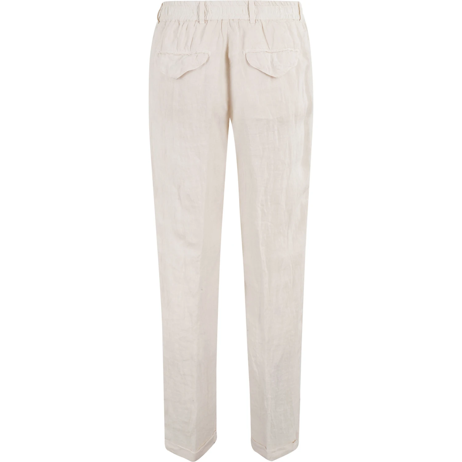 PANTA LACCIO LINO ELASTICO IN VITA
