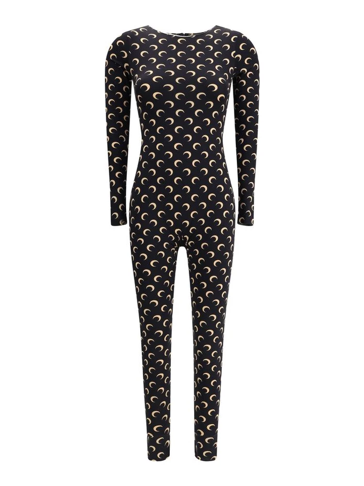 Brown Polyamide Jumpsuit