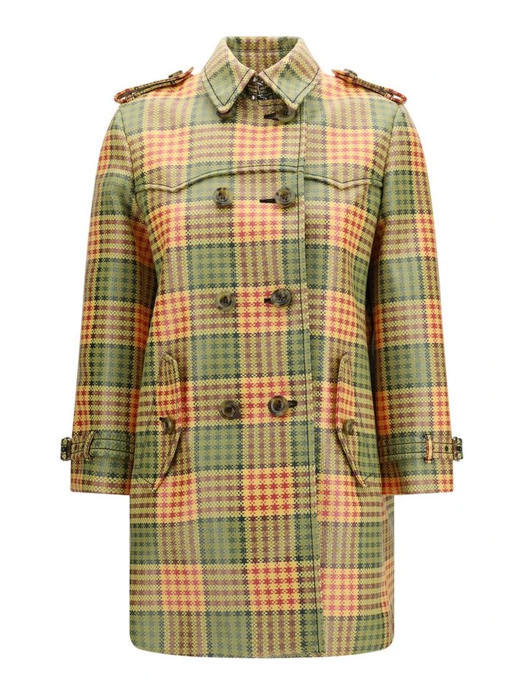 Multicolor Polyester Coat