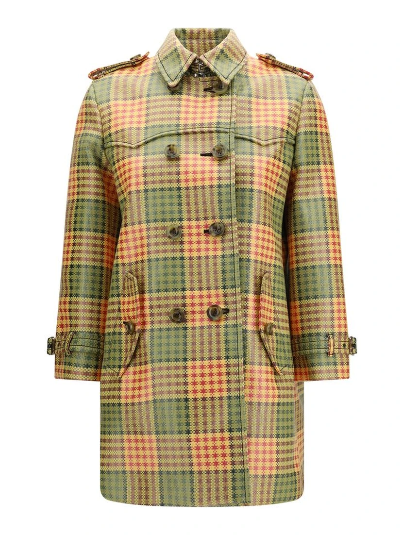 Multicolor Polyester Coat