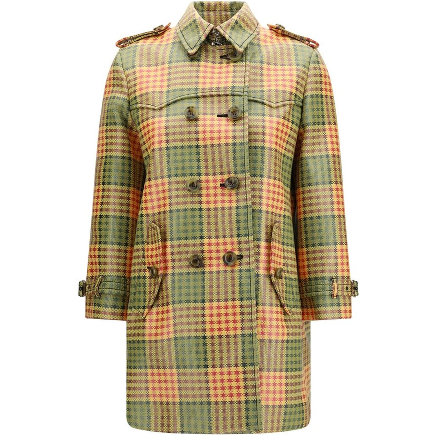 Multicolor Polyester Coat