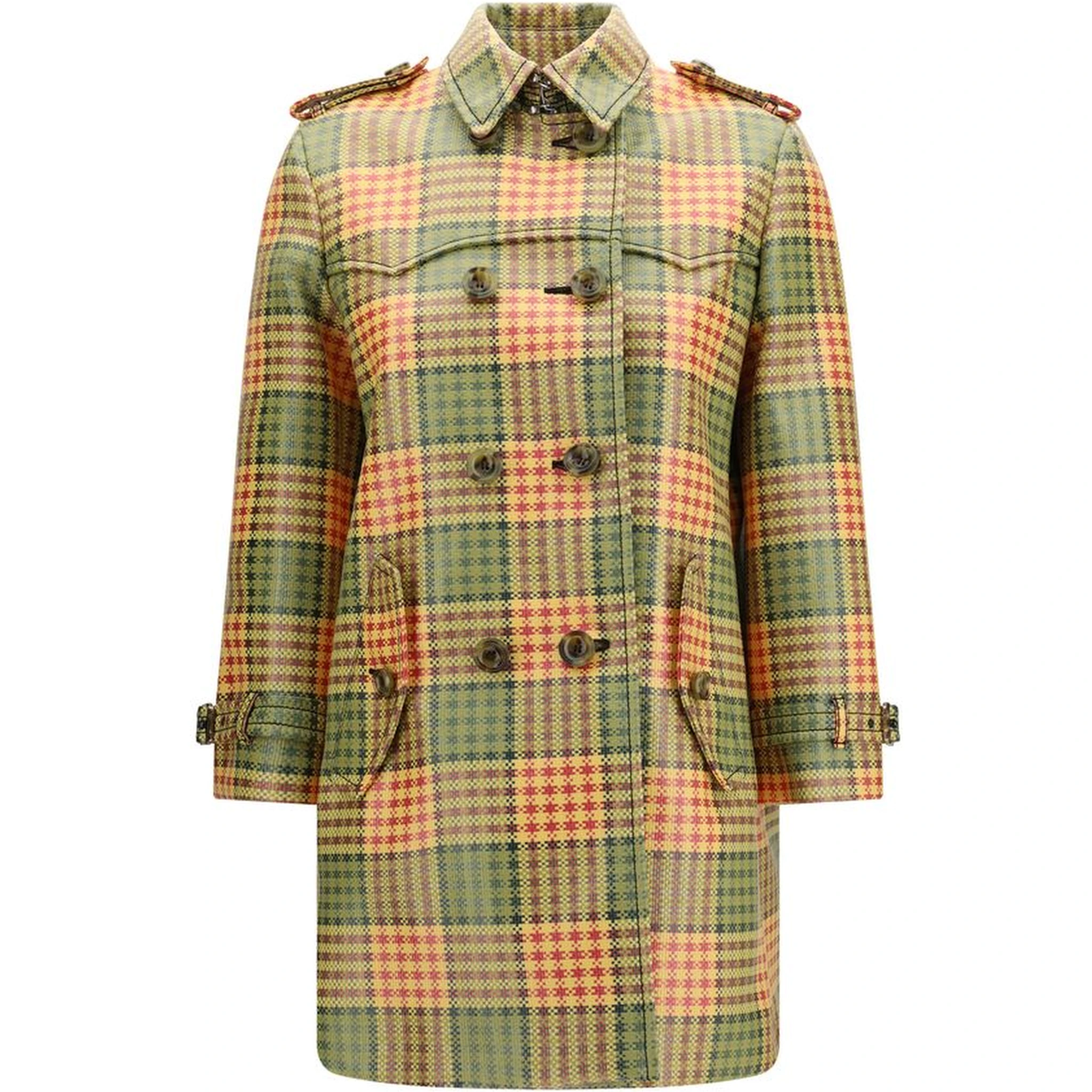Multicolor Polyester Coat