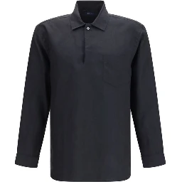 Black Linen Dress Shirt