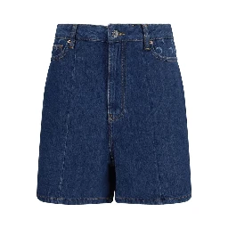 Blue Cotton Bermuda Shorts