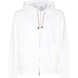 سويت شيرت قطني أبيض