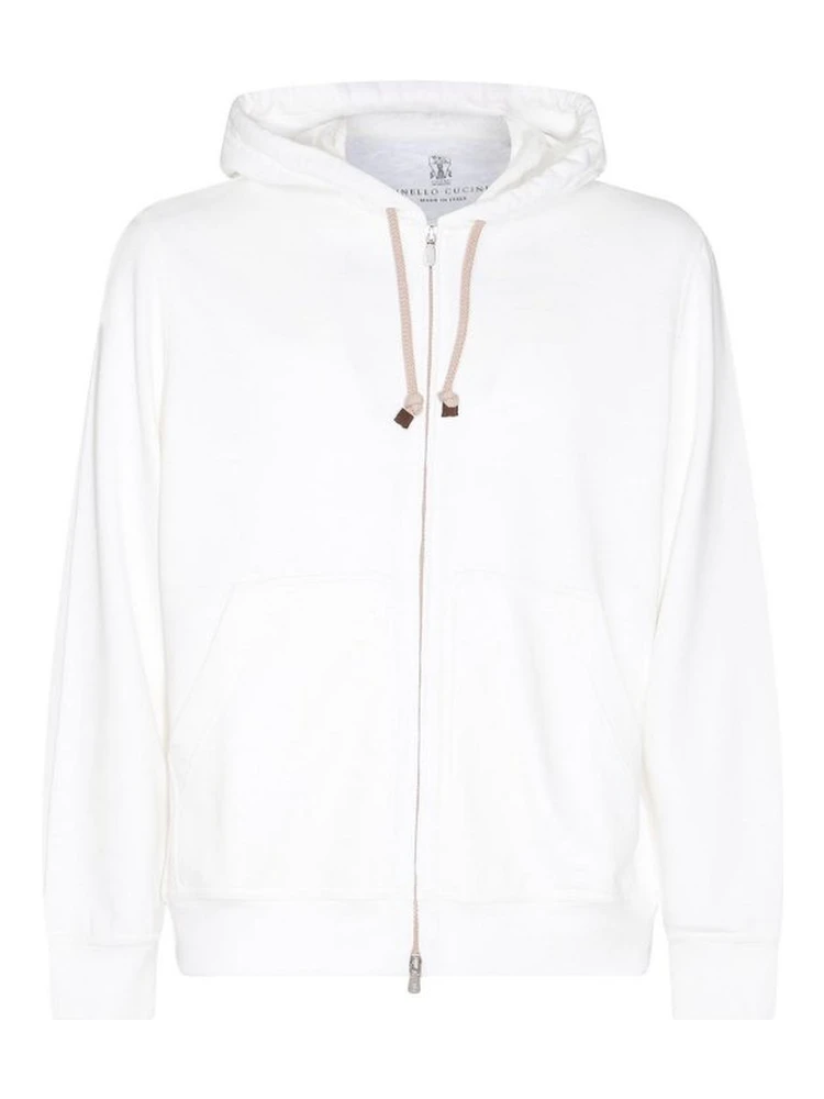 White Cotton Sweatshirt