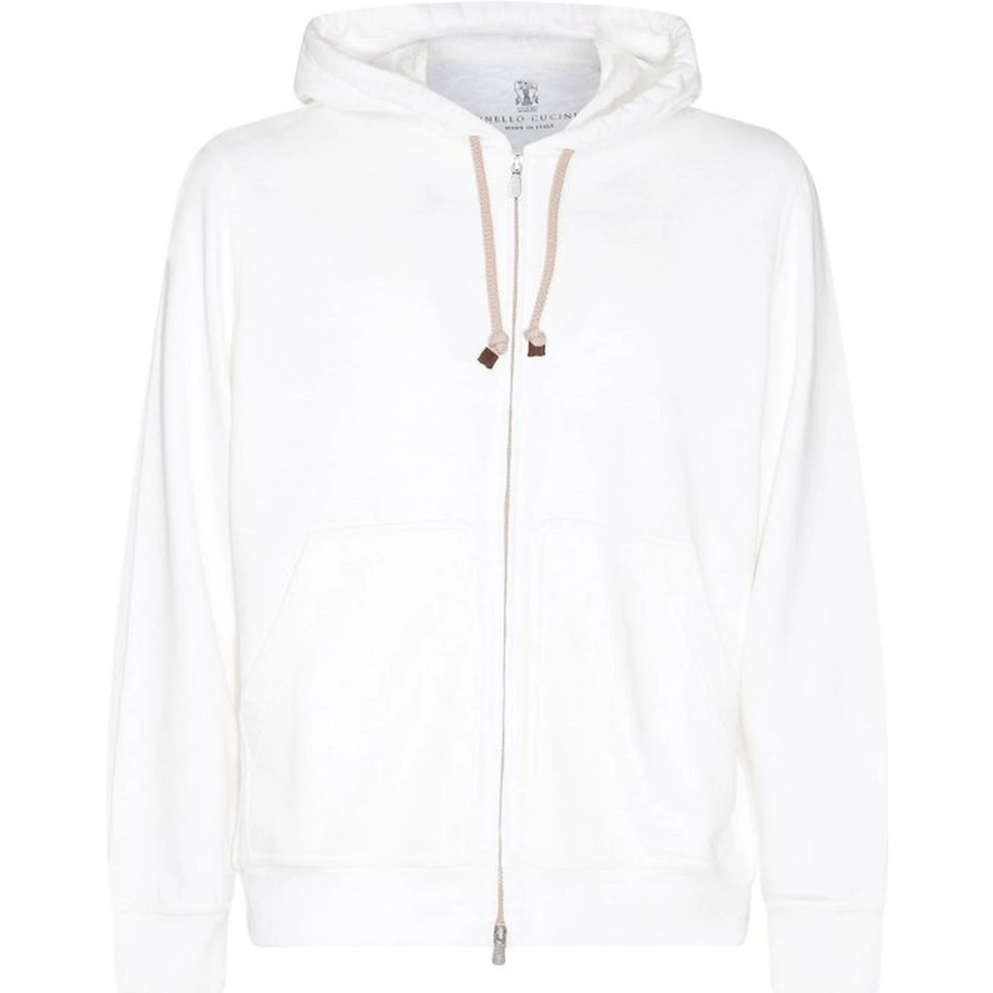 سويت شيرت قطني أبيض