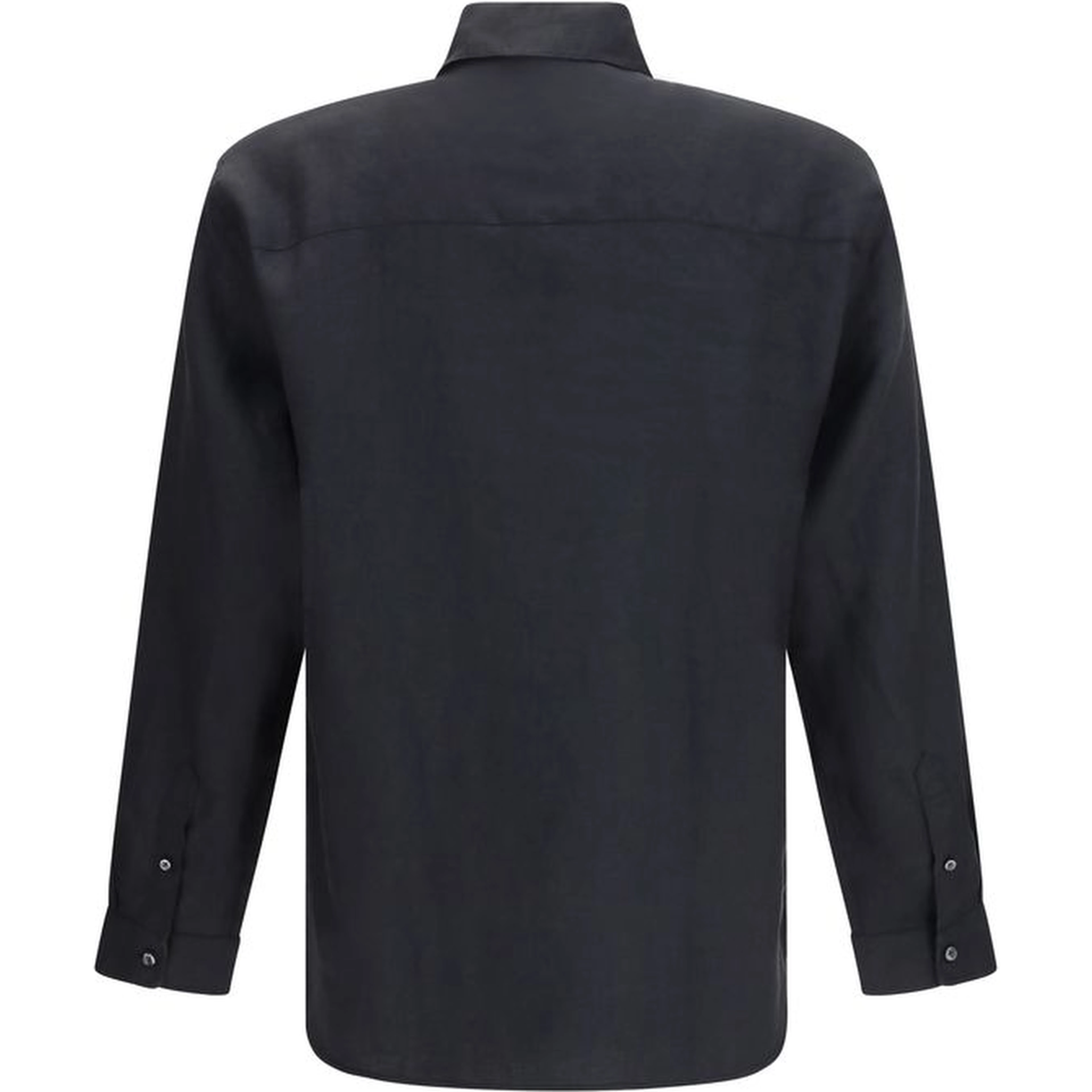 Black Linen Dress Shirt