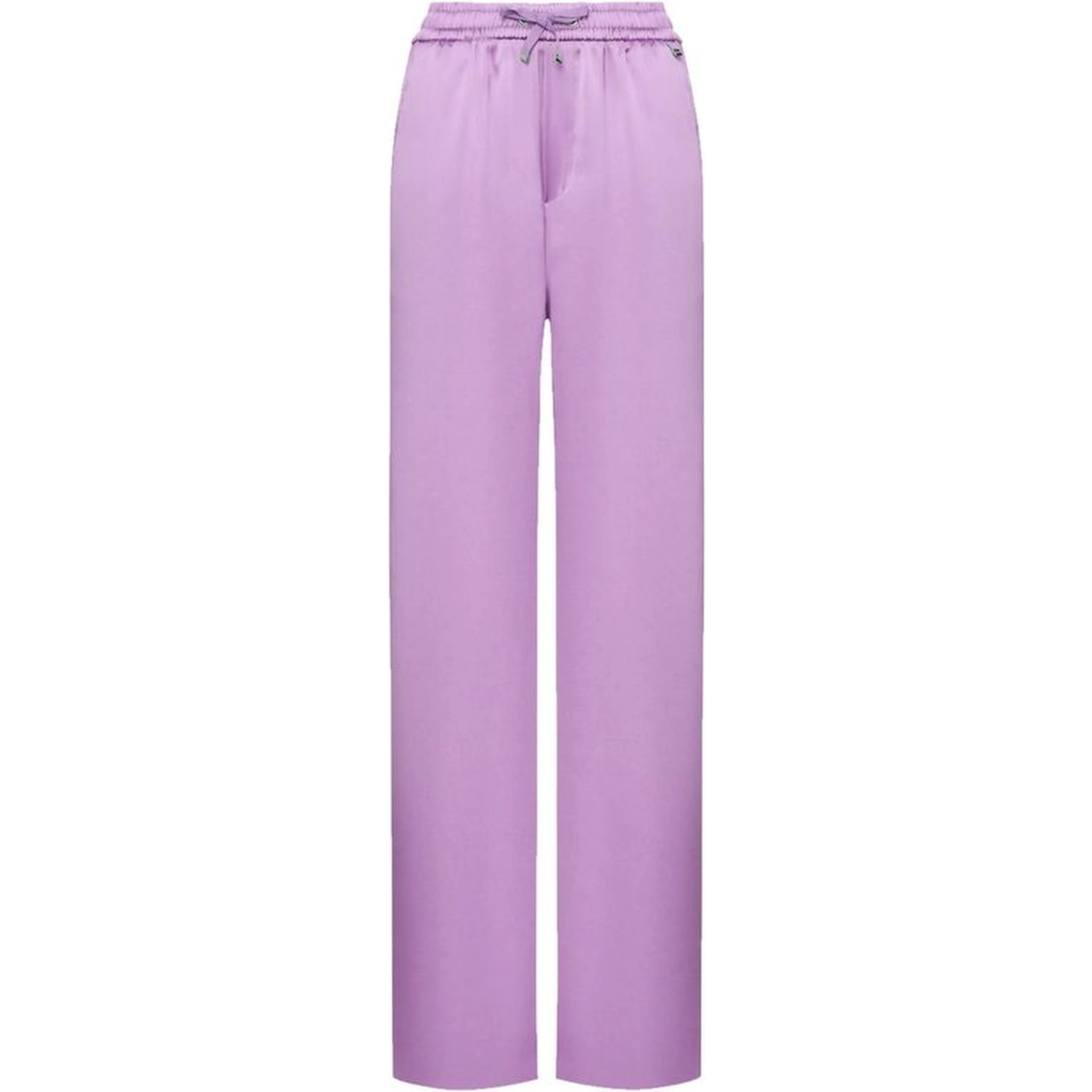 Purple Polyester Casual Pants