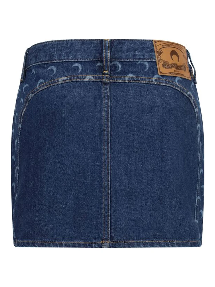 Blue Cotton Mini Skirt alternative
