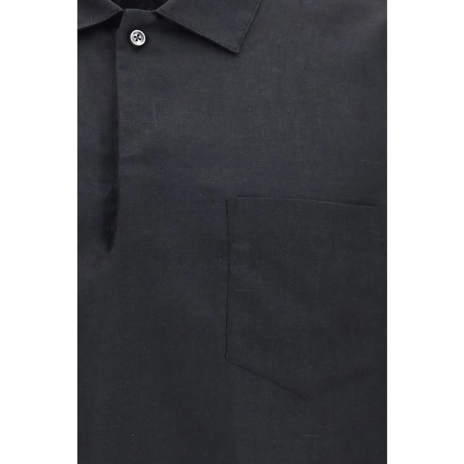 Black Linen Dress Shirt