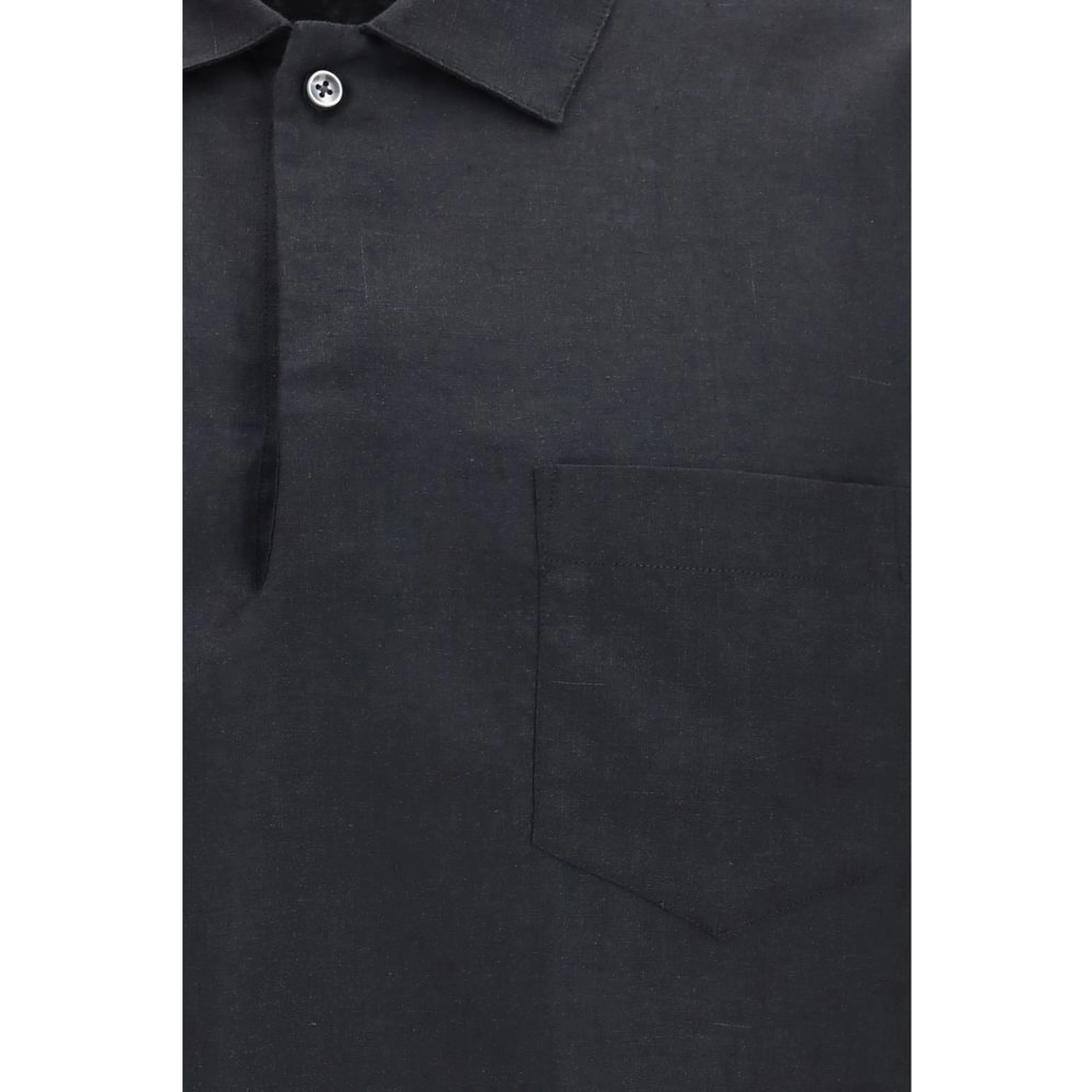 Black Linen Dress Shirt