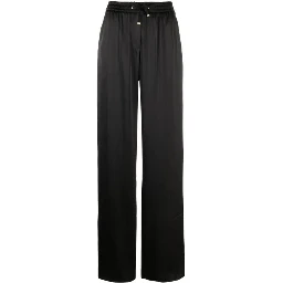 Black Polyamide Casual Pants