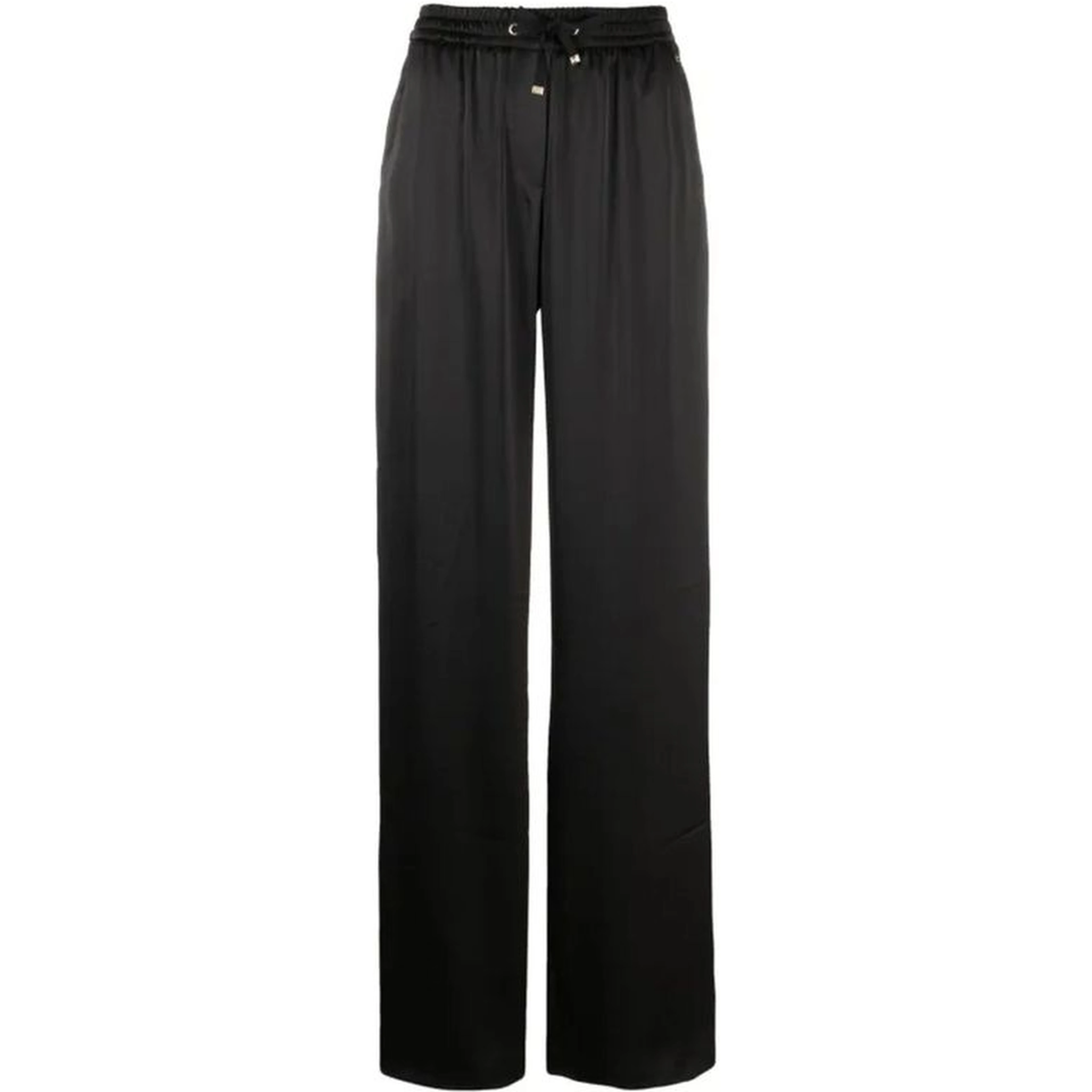 Black Polyamide Casual Pants