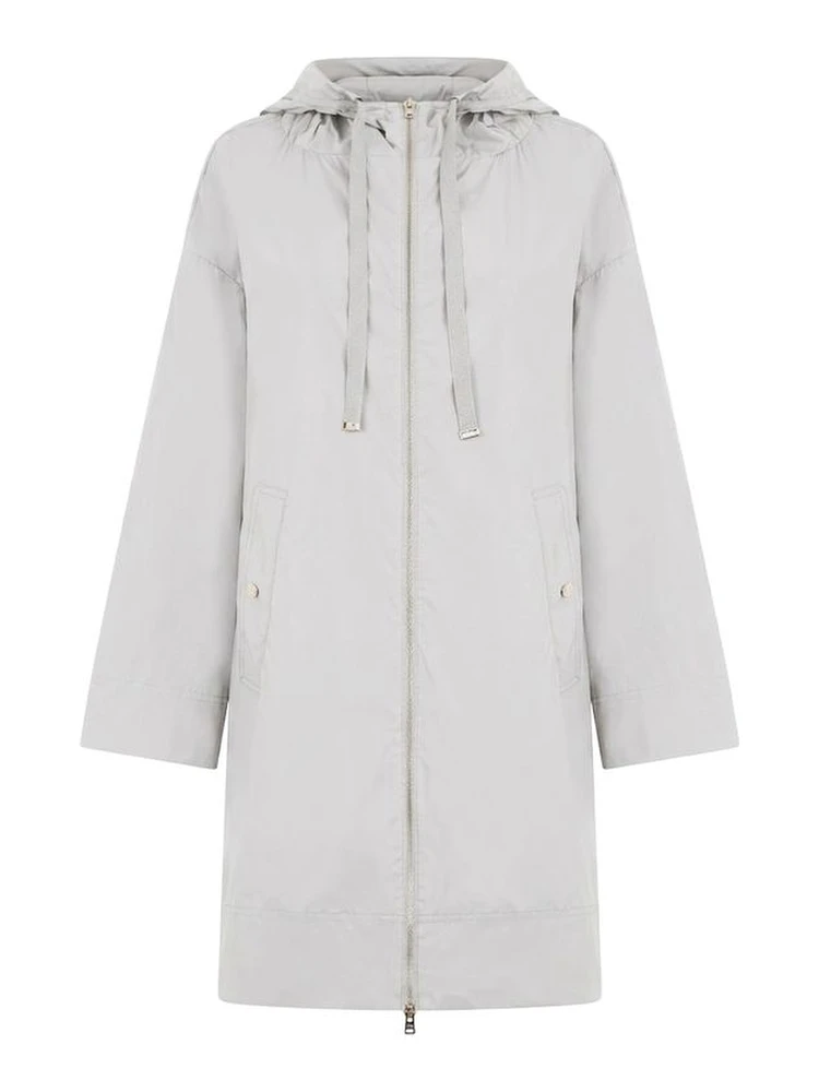 Gray Elastane Coat