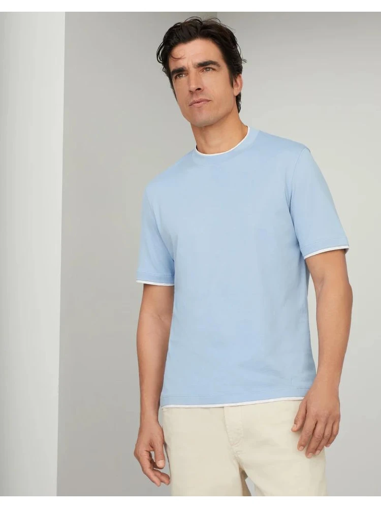 Bicolor Cotton T-Shirt
