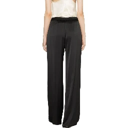 Black Polyamide Casual Pants