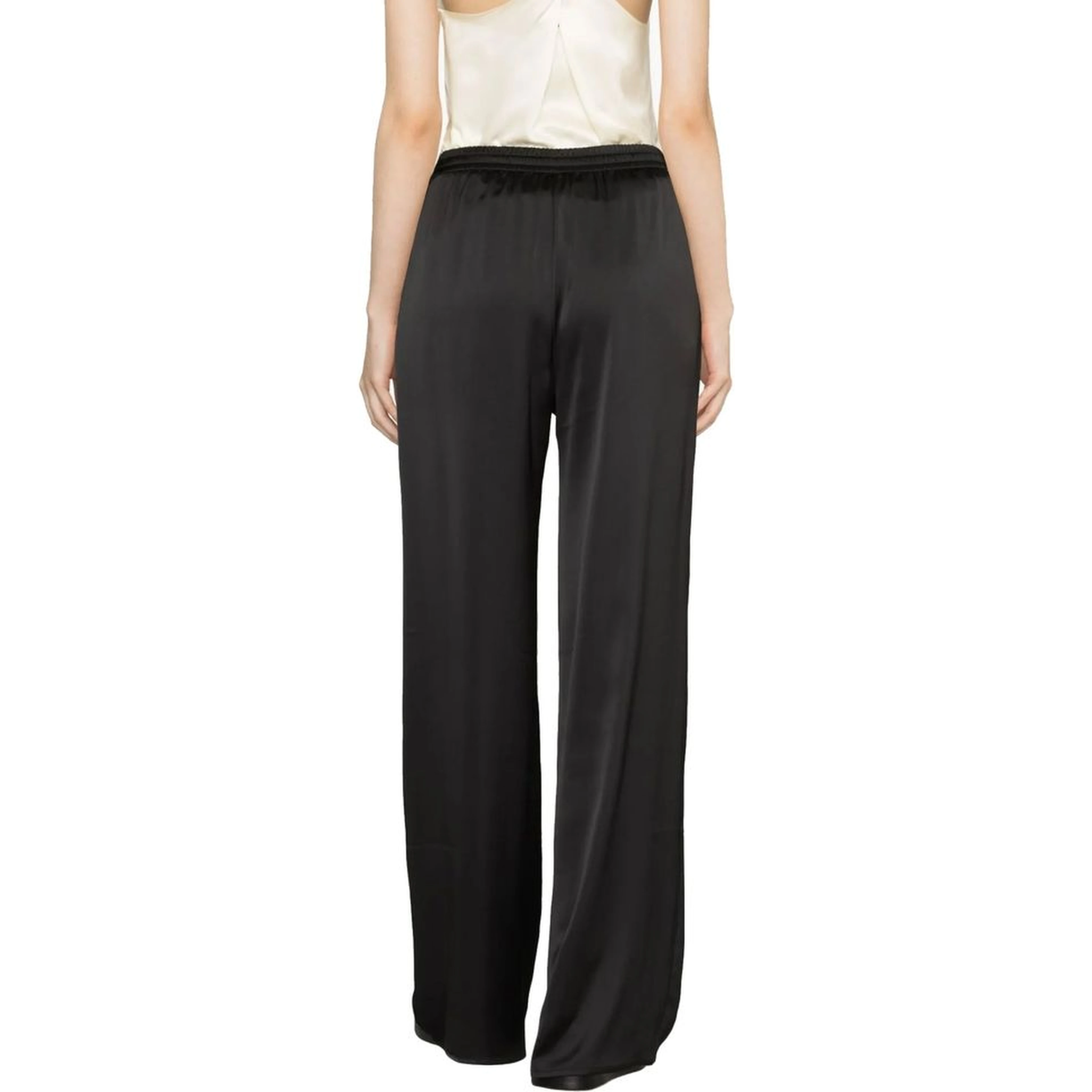 Black Polyamide Casual Pants