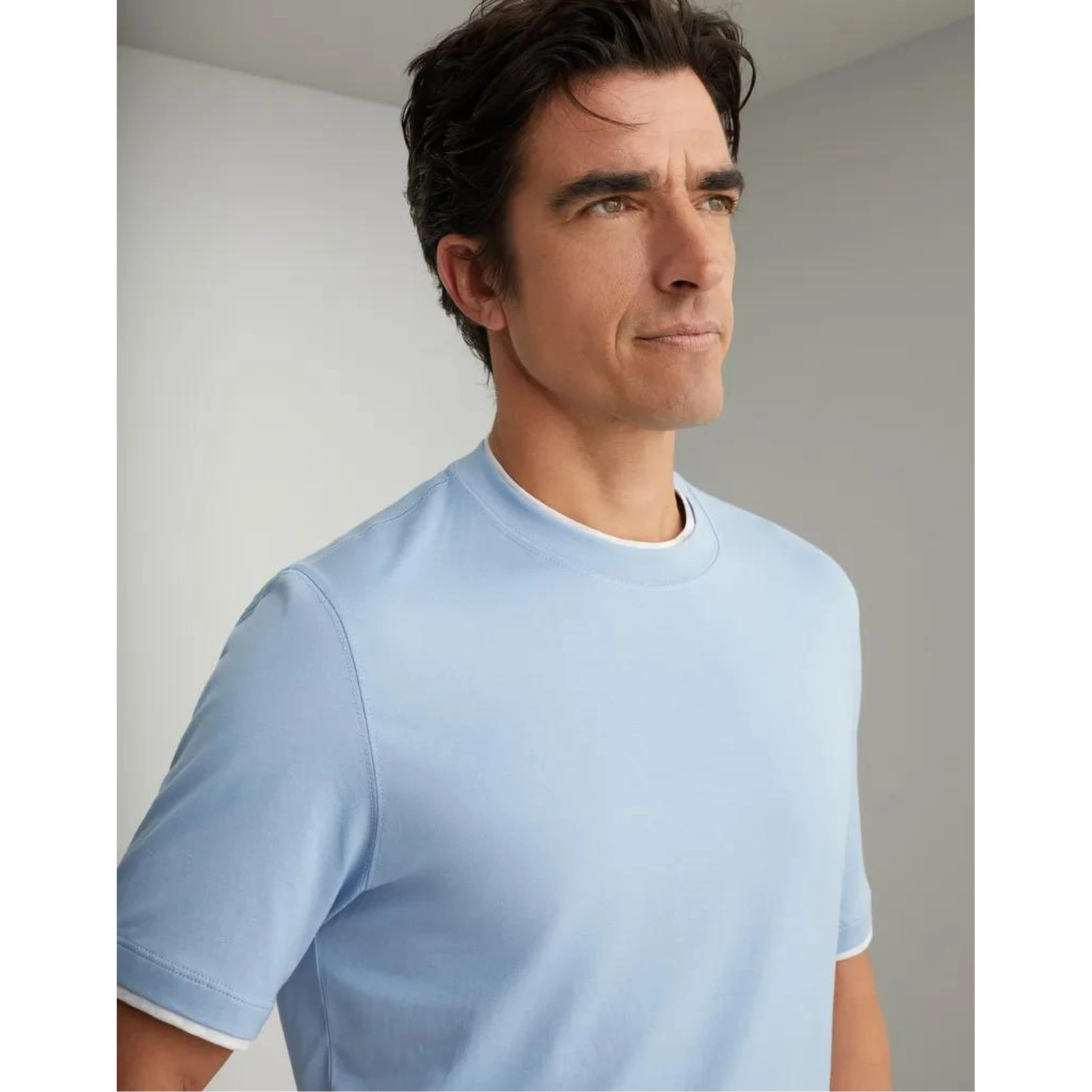 تيشيرت قطني ثنائي اللون